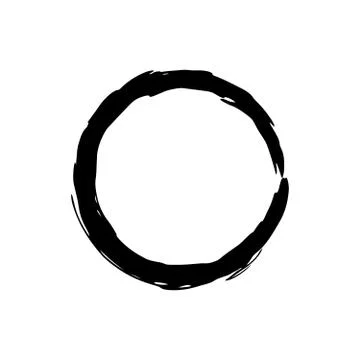 Circle grunge ink spot vector background Stock Illustration