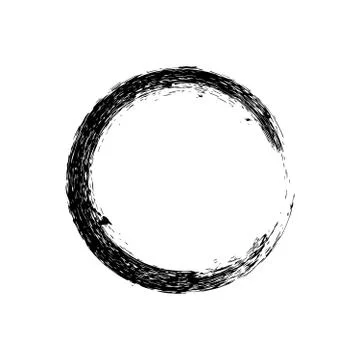 Circle grunge ink spot vector background Stock Illustration