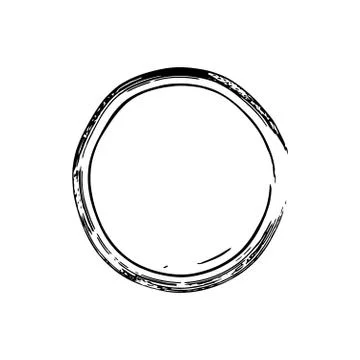 Circle grunge ink spot vector background Stock Illustration