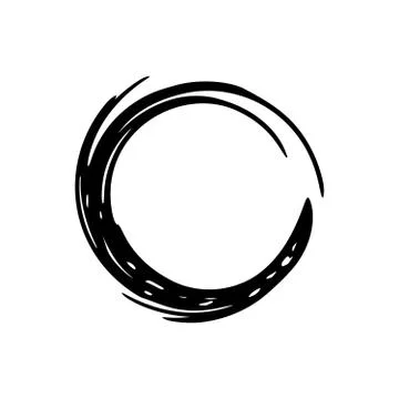 Circle grunge ink spot vector background Stock Illustration