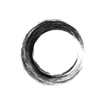Circle grunge ink spot vector background Stock Illustration