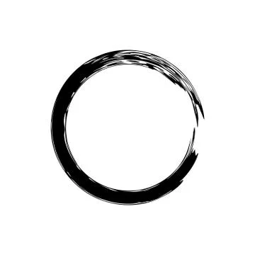 Circle grunge ink spot vector background Stock Illustration