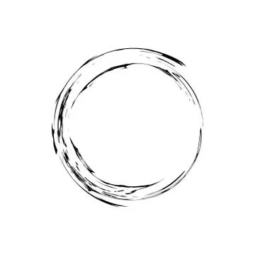 Circle grunge ink spot vector background Stock Illustration
