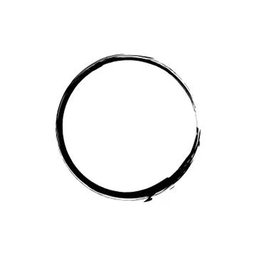 Circle grunge ink spot vector background Stock Illustration