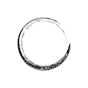 Circle grunge ink spot vector background Stock Illustration