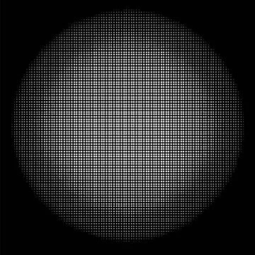 Circle Halftone Circle Halftone Texture Isolated on Black Background Copyr... Foto stock