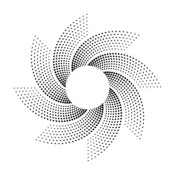 Circle halftone dots background. Illustrazione stock