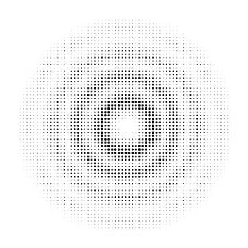 Circle Halftone Dotted on white background Stock Illustration