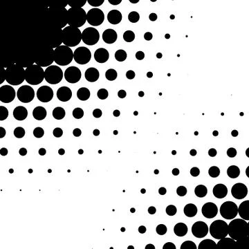 Circle halftone element, monochrome abstract graphic for DTP, prepress or gen Stock Illustration