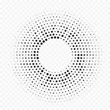 Circle halftone geometric dotted gradient pattern vector abstract white minim Illustrazione stock