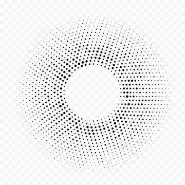 Circle halftone geometric dotted gradient pattern vector abstract white minim Illustrazione stock