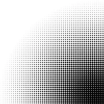 Circle halftone pattern / texture. Monochrome halftone dots. Stock Illustration