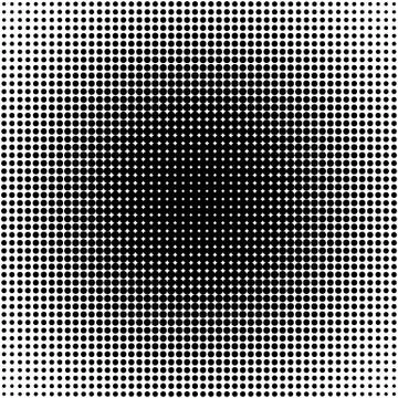 Circle halftone pattern / texture. Monochrome halftone dots. 스톡 일러스트