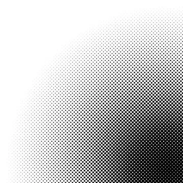 Circle halftone pattern / texture. Monochrome halftone dots. Stock Illustration