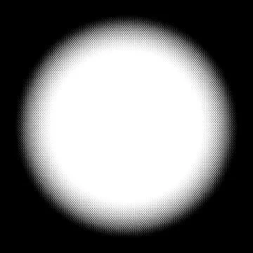 Circle halftone pattern / texture. Monochrome halftone dots. 스톡 일러스트