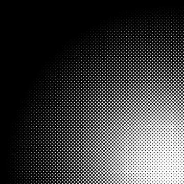 Circle halftone pattern / texture. Monochrome halftone dots. Stock Illustration