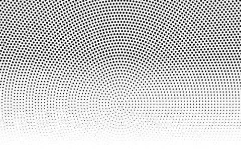 Circle halftone pattern / texture. Monochrome halftone dots. 스톡 일러스트