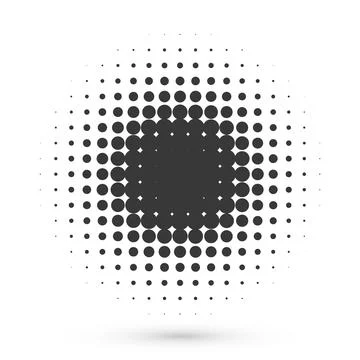 Circle halftone shape. Round dot grunge effect for medical or cosmetic logo or Stock Illustration