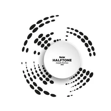 Circle halftone vector element for your design Stock Illustration