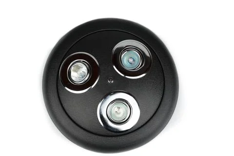 Circle halogen lamp on a white background Stock Photos