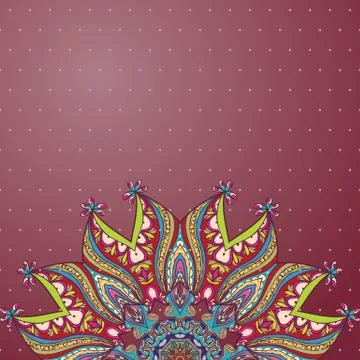 Circle hand drawn arabic style ornament Stock Illustration