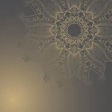 Circle hand drawn arabic style ornament Stock Illustration