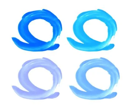 Circle hand drawn design elements. Abstract ink shapes Stock Photos