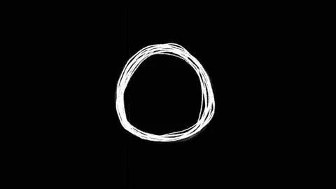 Circle - hand drawn scribble element (4K) Stock Footage 151076911