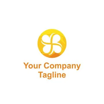 Circle hear leaf and sun light vector logo and icon Stock Illustration