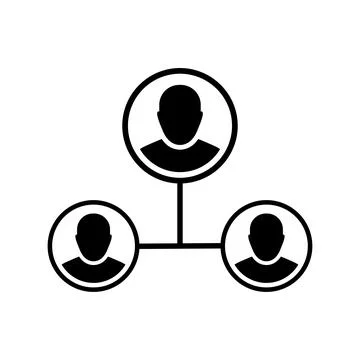 Circle, hierarchy, work icon. Black vector graphics. 스톡 사진