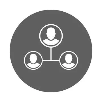 Circle, hierarchy, work icon. Gray vector graphics. 스톡 사진