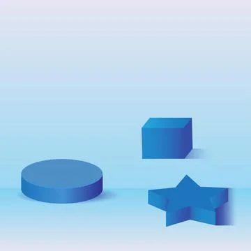 The circle The highlight is podium stand star square circle Stock Illustration