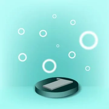 Circle, highlighted with the number one representing number one. Stock Illustration