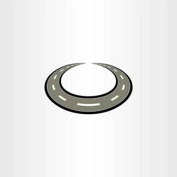 Circle highway road vector icon illustration Stock-Illustration