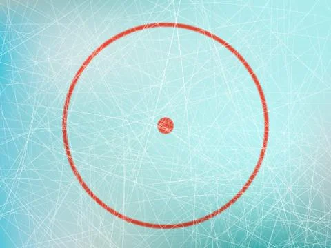Circle on hockey rink Stock Illustration