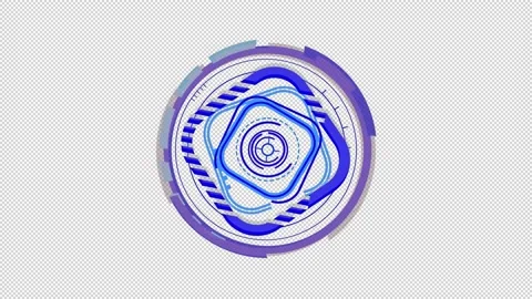 Circle HUD element animation on a blank background. Stock Footage 151513460