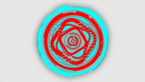 Circle HUD element animation. HUD infographic element. Blank background. Stock Footage 151310059