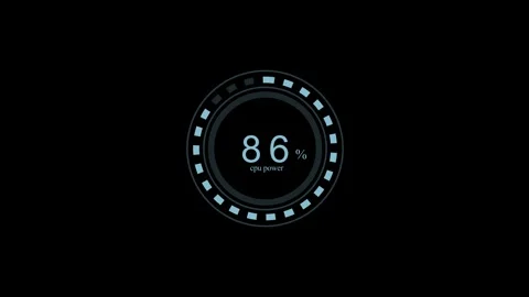 Circle hud element. loading graphics. Loading bar from 0 to 100 percent Stock Footage 259451816