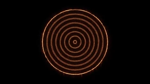 Circle hud elements on a black background. 4K video Stock Footage 306030570