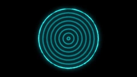 Circle hud elements on a black background. 4K video Stock Footage 306030578