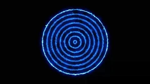 Circle hud elements on a black background. 4K video Stock Footage 306030582