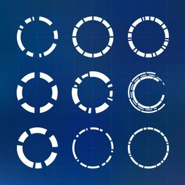 Circle HUD elements Stock Illustration