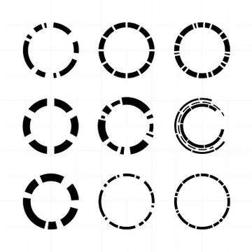 Circle HUD elements Stock Illustration