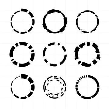 Circle HUD elements Stock Illustration
