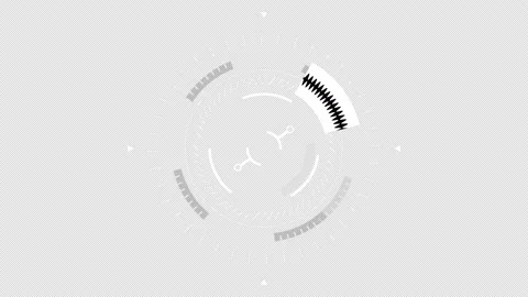 Circle HUD technological futuristic elements. Elements of the sci-fi circle appe Stock Footage 148851012