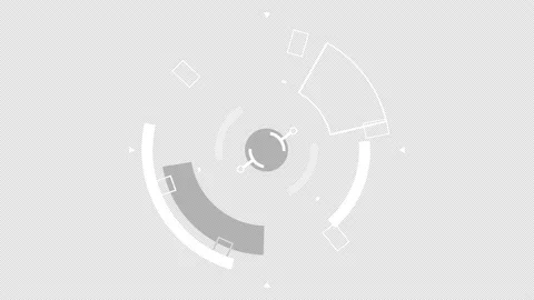 Circle HUD technological futuristic elements. Elements of the sci-fi circle appe Stock Footage 148854610