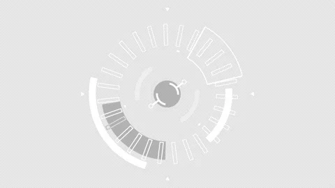 Circle HUD technological futuristic elements. Elements of the sci-fi circle appe Stock Footage 148855680