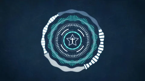 Circle HUD technological futuristic elements. Sci Fi circle elements appearing Stock Footage 283210529