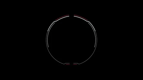 Circle HUD technological futuristic elements. Stock Footage 303233443