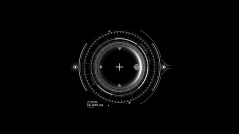 Circle HUD technological futuristic elements Stock Footage 303394893